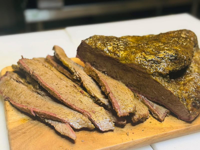 Sliced smoked brisket at Shiloh’s Lounge